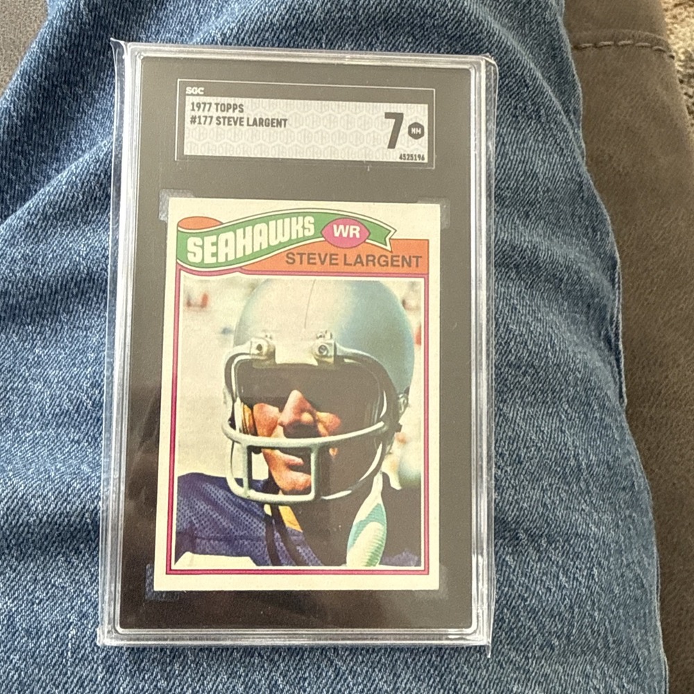 1977 Topps #177 Steve Largent SGC 7 NM ~ Seattle‎ Seahawks HOF ~ New Slab